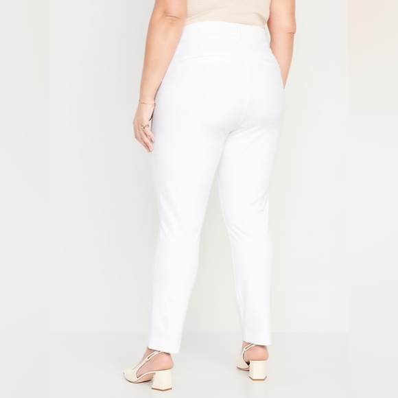 NWT Old Navy White High-Waisted Pixie Skinny Ankle Pants - Picture 3 of 6